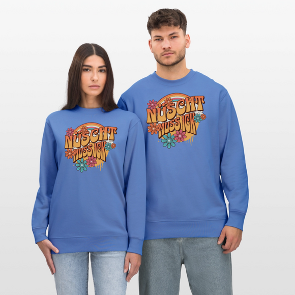 BERLINER RETRO-NÜSCHT MUSS ICK-Unisex Bio-Sweatshirt - Blau