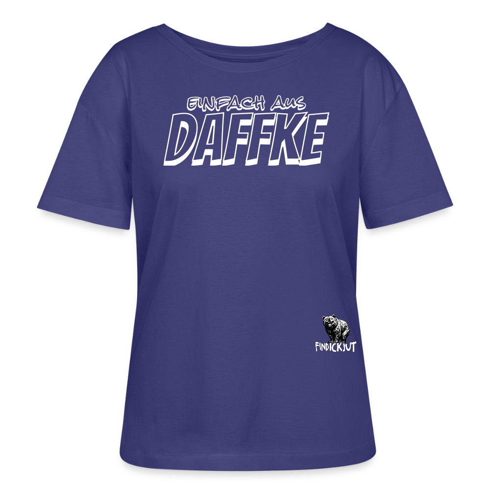 Berliner Spruch-AUS DAFFKE-Rundhals Frauen Bio-T-Shirt - Dämmerung