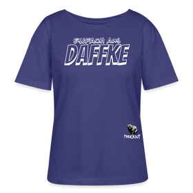 Berliner Spruch-AUS DAFFKE-Rundhals Frauen Bio-T-Shirt - Dämmerung