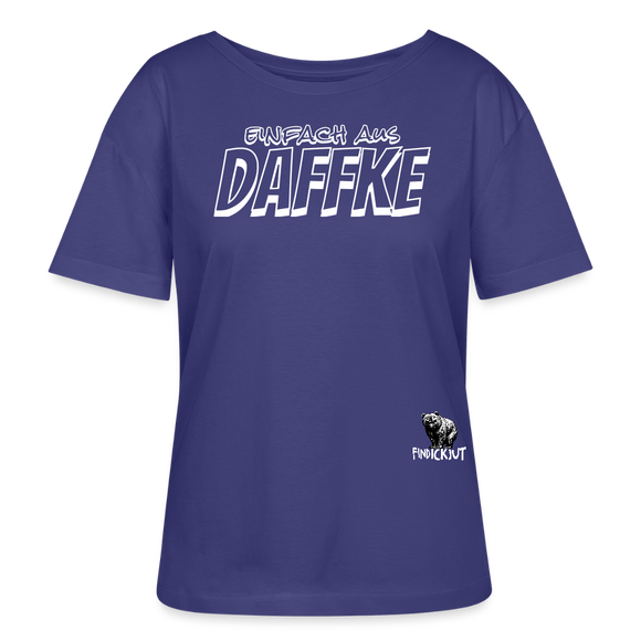 Berliner Spruch-AUS DAFFKE-Rundhals Frauen Bio-T-Shirt - Dämmerung