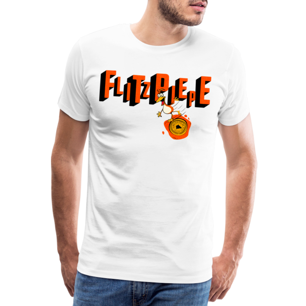 FLITZPIEPE - Männer Premium T-Shirt - Weiß