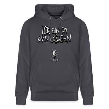 ICK BIN DA-Unisex Bio-Hoodie - Indigoblau
