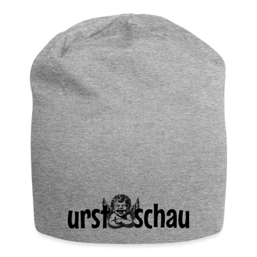 URST SCHAU - Jersey-Beanie  mit Print auf berlinerisch- Grau meliert
