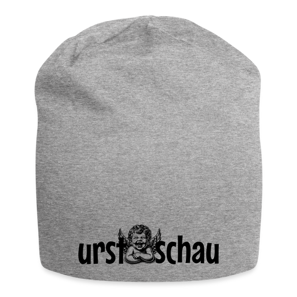 URST SCHAU - Jersey-Beanie  mit Print auf berlinerisch- Grau meliert