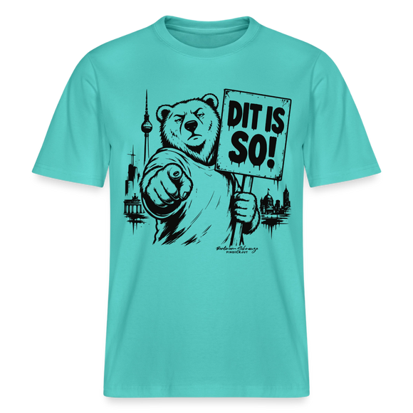 Berlin Souvenir Shirt-DIT IS SO!-RELAXED FIT Unisex Organic T-Shirt - Poolblau