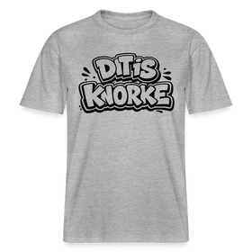 DIT IS KNORKE-RELAXED FIT Unisex Bio T-Shirt - Grau meliert