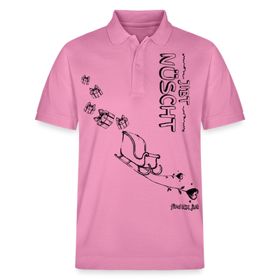 Weihnachten in Berlin 2025-JIBT NÜSCHT-Unisex Bio-Poloshirt - Blasenrosa