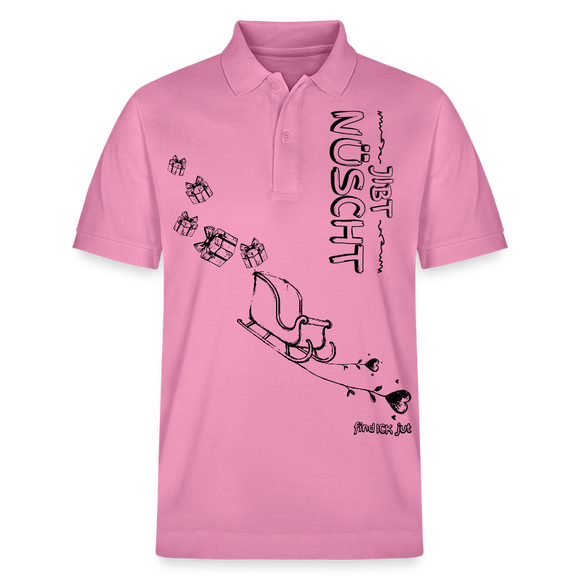 Weihnachten in Berlin 2025-JIBT NÜSCHT-Unisex Bio-Poloshirt - Blasenrosa