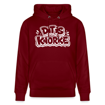 DIT IS KNORKE-Unisex Bio-Hoodie mit Berliner Spruch - Burgunderrot