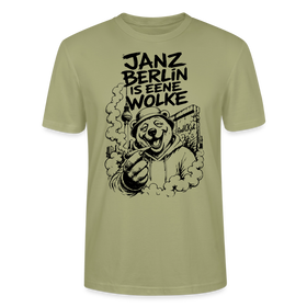 JANZ BERLIN IS EENE WOLKE-Dit Kiffer Shirt-Unisex T-Shirt - Nebelgrün