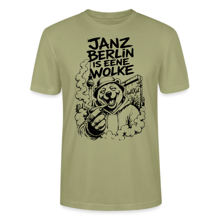 JANZ BERLIN IS EENE WOLKE-Dit Kiffer Shirt-Unisex T-Shirt - Nebelgrün
