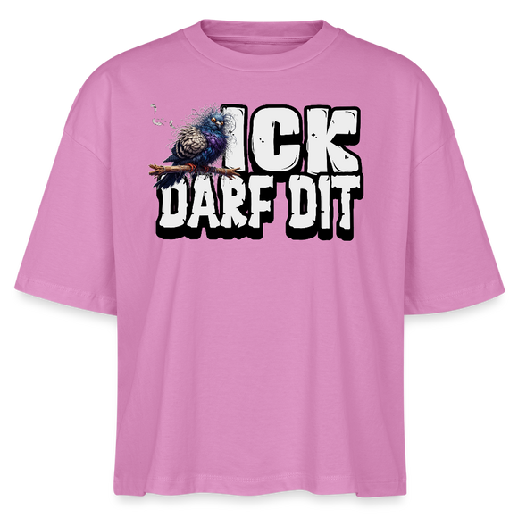 ICK DARF DIT|TAUBE-Frauen Boxy Bio-T-Shirt - Pink