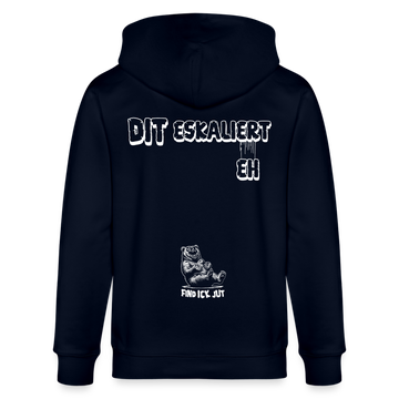 DIT ESKALIERT EH-Unisex Bio-Kapuzenjacke - Navy