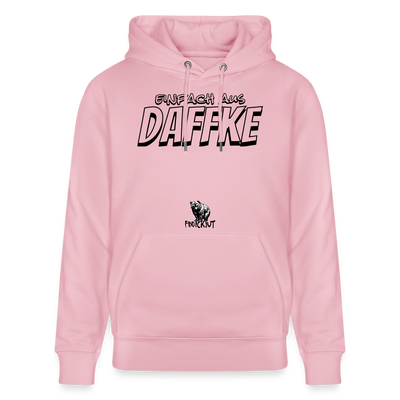 Berliner Spruch-EINFACH AUS DAFFKE-Unisex Bio-Hoodie - Hellrosa