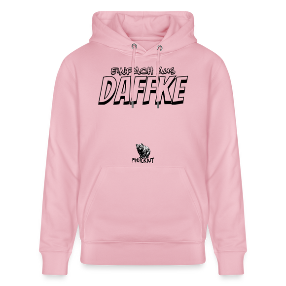 Berliner Spruch-EINFACH AUS DAFFKE-Unisex Bio-Hoodie - Hellrosa