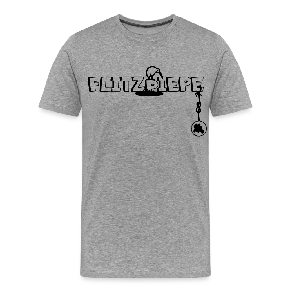 EINE FLITZPIEPE - Männer Premium T-Shirt - Grau meliert