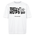 'MACH N KOPP ZU'-Schriftzug-Unisex Oversize Bio-T-Shirt mit echt Berliner Schnauze- Weiß