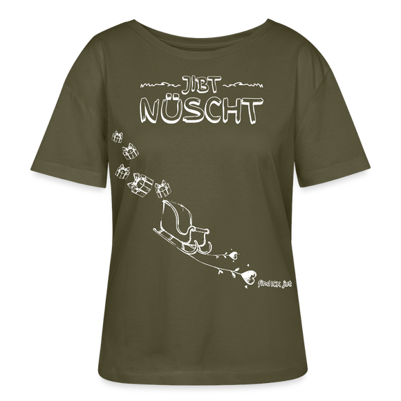 Weihnachten in Berlin 25- JIBT NÜSCHT- Rundhals Frauen Bio-T-Shirt - Khaki