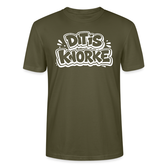 DIT IS KNORKE-Unisex T-Shirt Bio mit Berliner Schnauze - Khaki