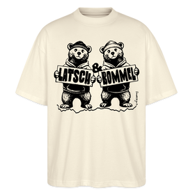 LATSCH & BOMMEL-Oversized Unisex Bio T-Shirt - Weißgrau