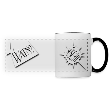 WATN? NÜSCHT!-Panoramatasse - Weiß/Schwarz