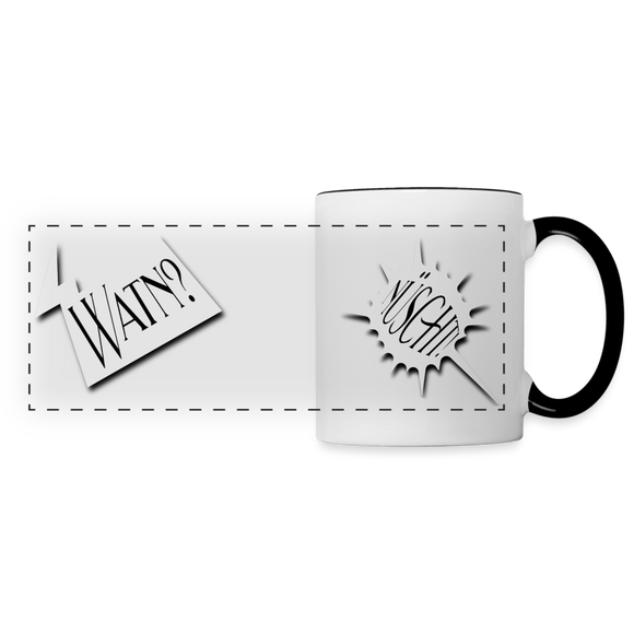 WATN? NÜSCHT!-Panoramatasse - Weiß/Schwarz