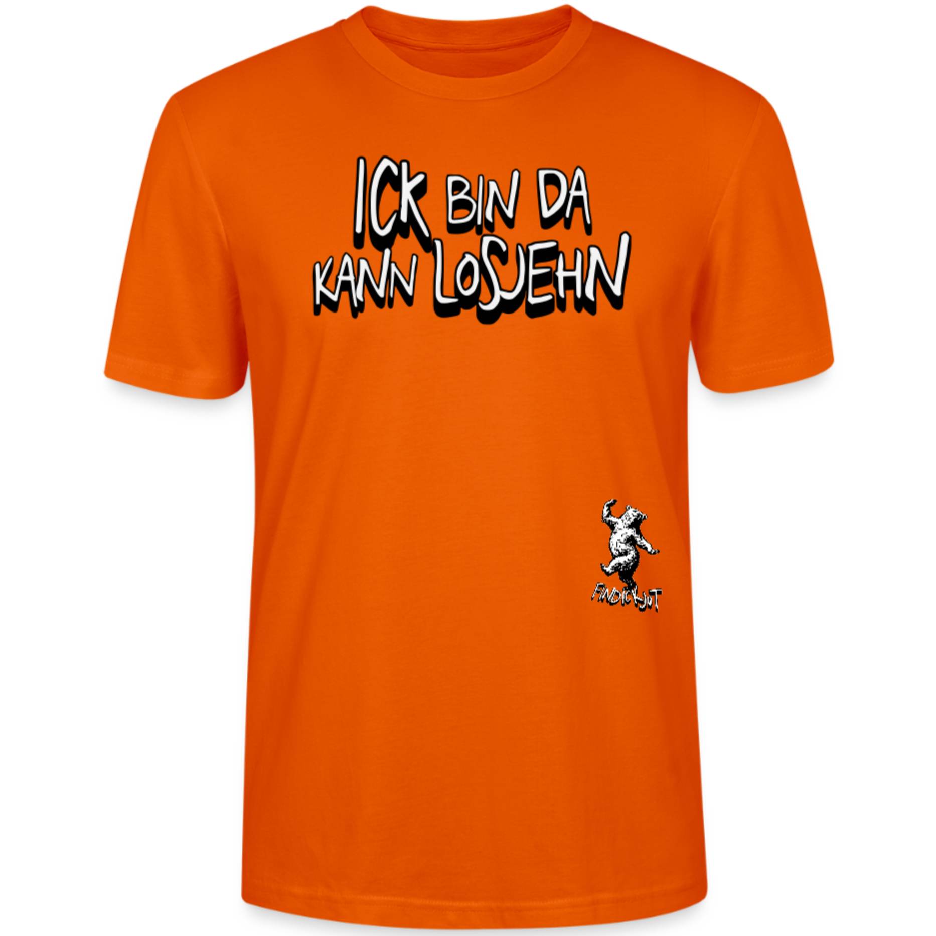 ICK BIN DA-Unisex BIO T-Shirt - Tieforange