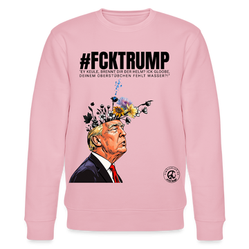 #FCKTRUMP-Unisex Bio-Sweatshirt - Hellrosa