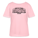 Berliner Spruch-FISIMATENTEN-Rundhals Frauen Bio-T-Shirt - Hellrosa
