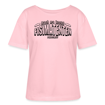 Berliner Spruch-FISIMATENTEN-Rundhals Frauen Bio-T-Shirt - Hellrosa