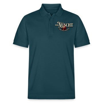 Weihnachten Berlin-JIBT NÜSCHT IHR FLITZPIEPEN-Unisex Bio-Poloshirt - Dunkles Petrol