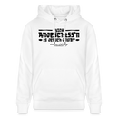 Berliner Spruch-NICH ANJESCHISSN-Unisex Bio-Hoodie - Weiß
