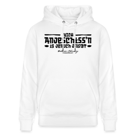 Berliner Spruch-NICH ANJESCHISSN-Unisex Bio-Hoodie - Weiß