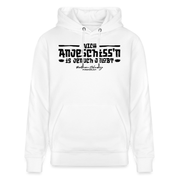 Berliner Spruch-NICH ANJESCHISSN-Unisex Bio-Hoodie - Weiß