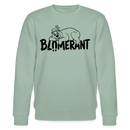 BLÜMERANT-Unisex Bio-Sweatshirt mit Berliner Schnauze - Helles Graugrün