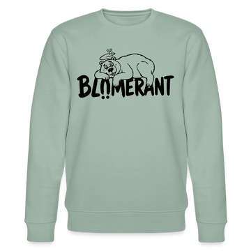 BLÜMERANT-Unisex Bio-Sweatshirt mit Berliner Schnauze - Helles Graugrün