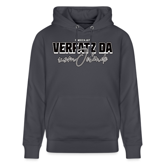 VERFATZ DA VOM JELÄNDE-Unisex Bio-Hoodie - Indigoblau