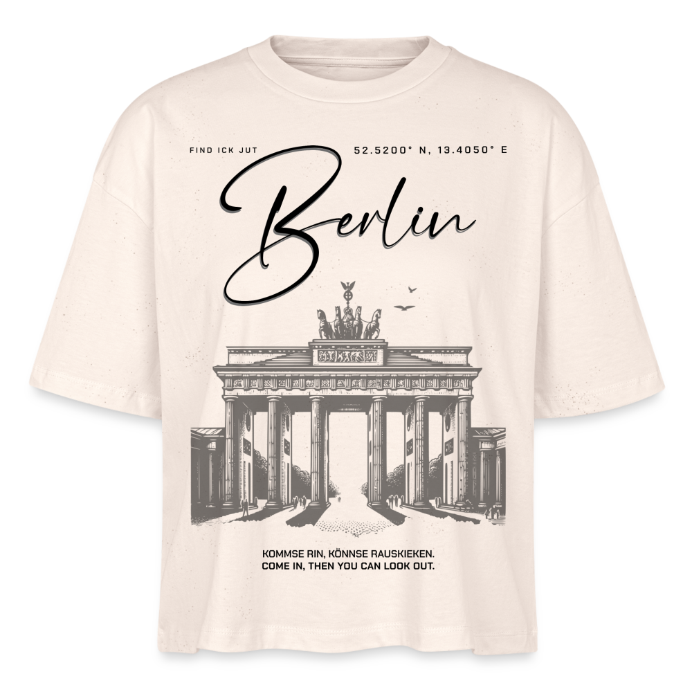 BERLIN-Frauen Boxy Bio-T-Shirt - Naturweiß