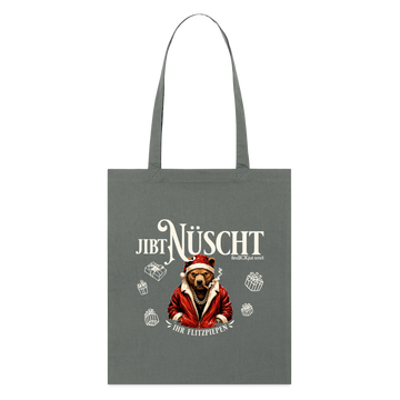 JIBT NÜSCHT IHR FLITZPIEPEN- Bio-Stoffbeutel-WEihnachten mit Berliner Bär - Anthrazit