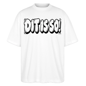 Berlin Shirt- DIT IS SO!-Oversized Unisex Bio T-Shirt mit Berliner Schnauze - Weiß