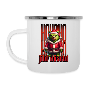 HOHOHO jibt nüscht - Emaille-Tasse - Weiß