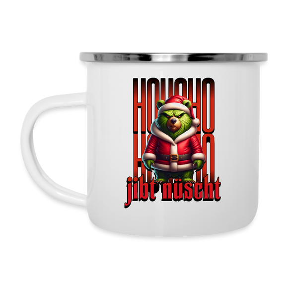 HOHOHO jibt nüscht - Emaille-Tasse - Weiß