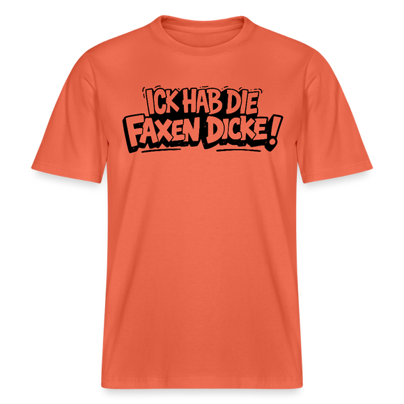 Berliner Shirt-ICK HAB DIE FAXEN DICKE-RELAXED FIT Unisex Organic T-Shirt - Hellrot