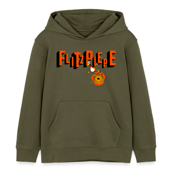 FLITZPIEPE - Kinder Bio-Hoodie - Khaki