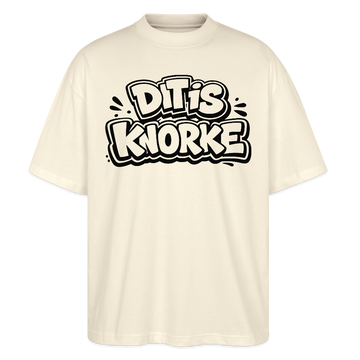 DIT IS KNORKE-Oversized Unisex Bio T-Shirt mit Berliner Schnauze - Naturroh