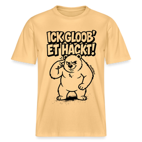 Berlin Shirt-ICK GLOOB ET HACKT-RELAXED FIT Unisex Organic T-Shirt - Hellgelb