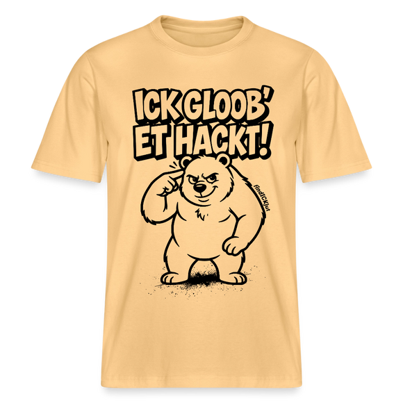 Berlin Shirt-ICK GLOOB ET HACKT-RELAXED FIT Unisex Organic T-Shirt - Hellgelb