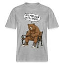 Berliner Bär mit Spruch-JEH MIR NICH UFFN SENKEL- RELAXED FIT Unisex Organic T-Shirt - Grau meliert