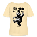 ICK MACH WAT ICK WILL-Rundhals Frauen Bio-T-Shirt - Creme