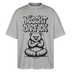 Berlin Shirt-NÜSCHT DARF ICK-Oversized Unisex Bio T-Shirt - Grau meliert